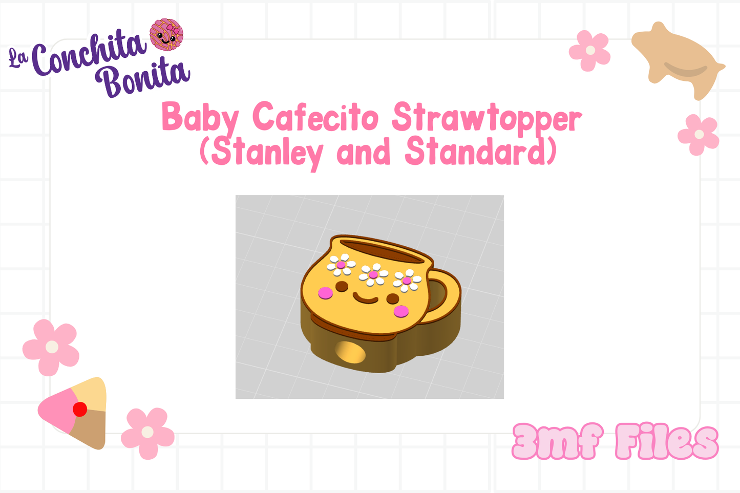 Baby Cafecito Straw Toppers