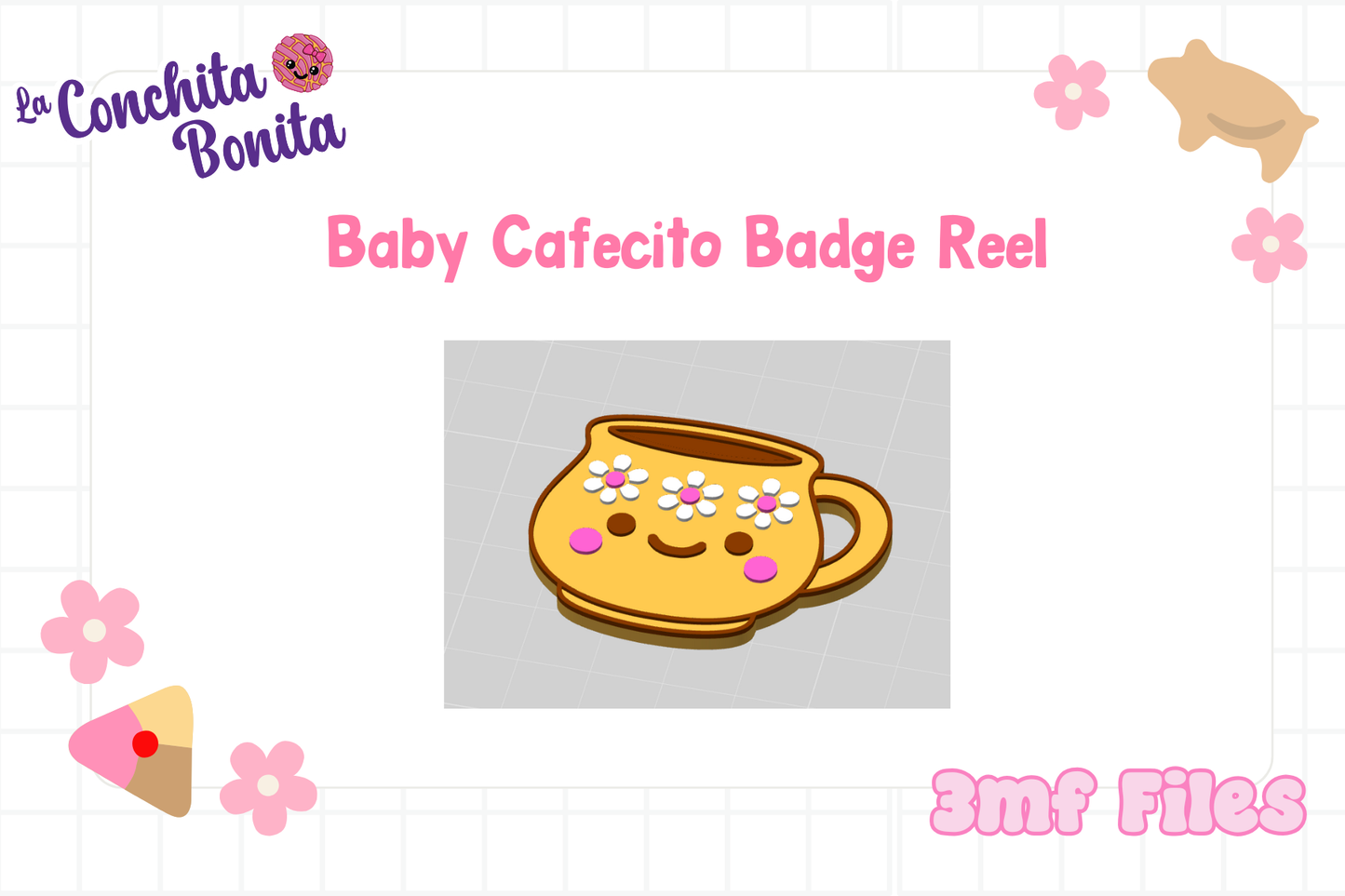 Baby Cafecito Badge Reel