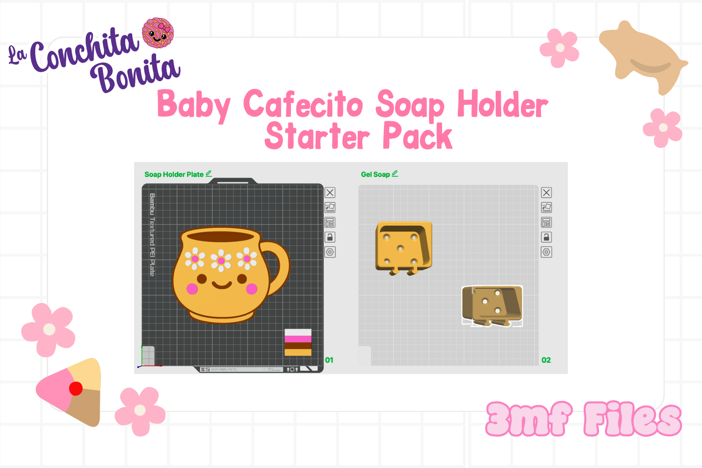 Baby Cafecito Soap Holder Starter Pack