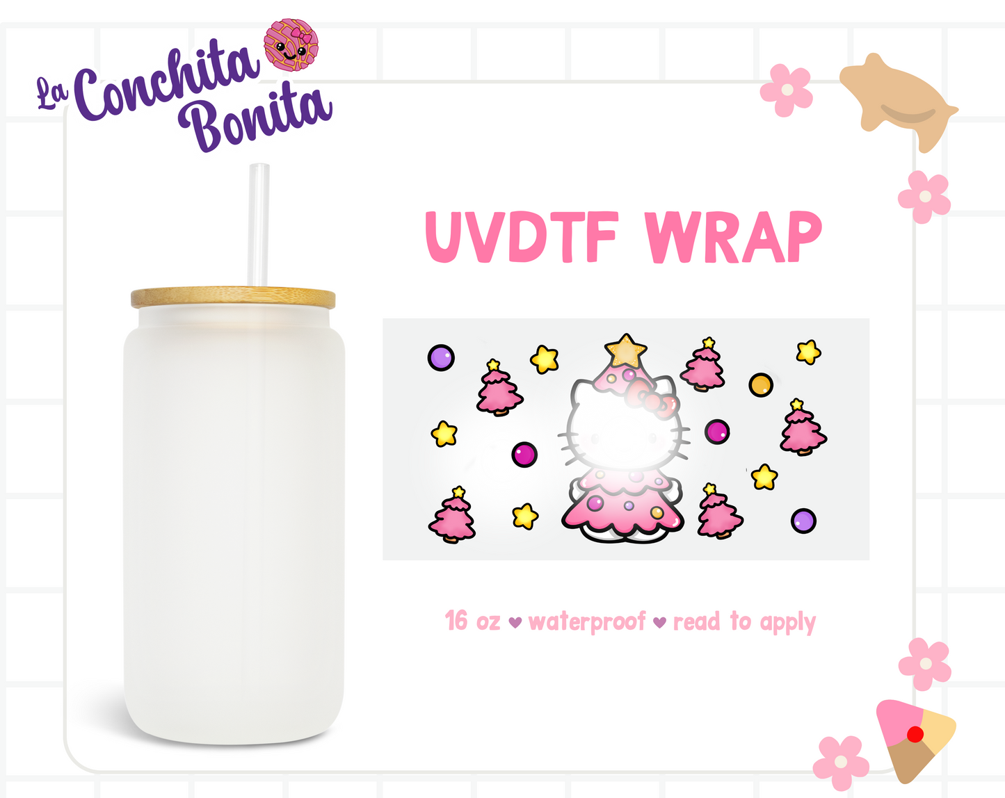 UVTDF Exclusive Pink Xmas Dress Wrap