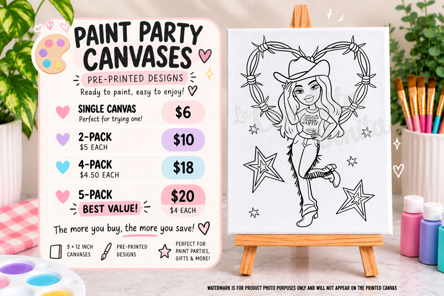 Karol G Cow Girl Paint Canvas