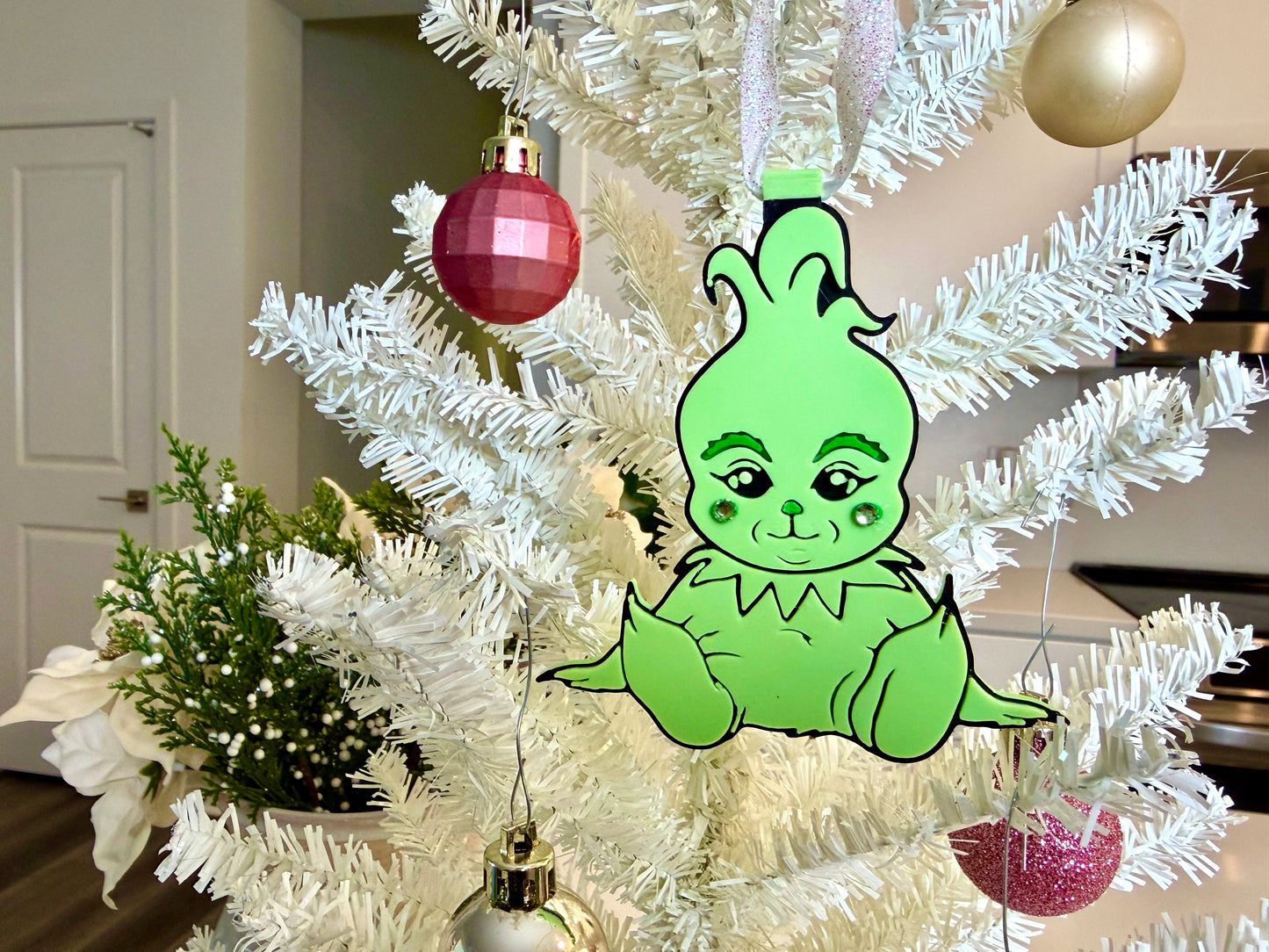 Green Xmas Baby Ornament