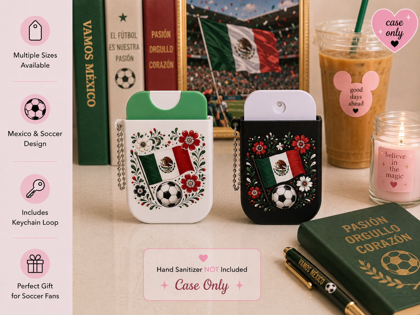 Mexican Flag Hand Sanitizer Holder