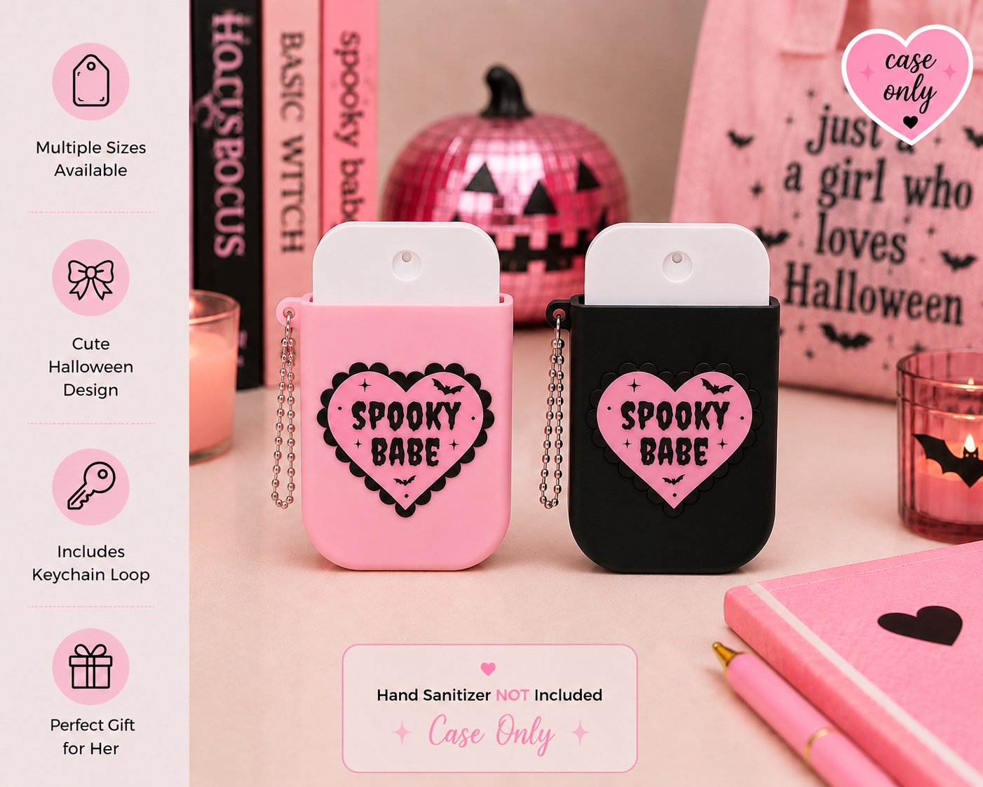 Spooky Babe Hand Sanitizer Holder