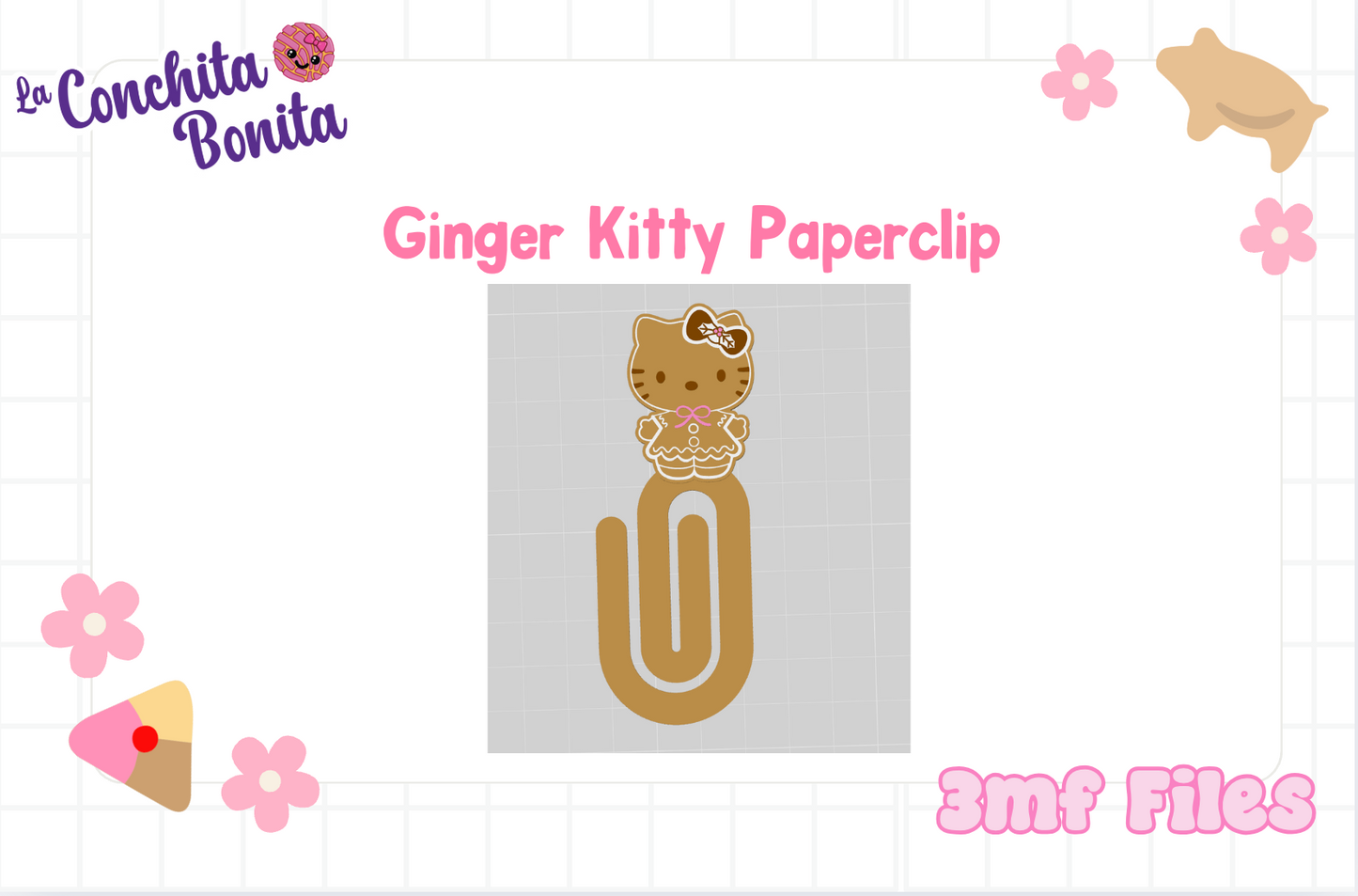 Ginger Kitty Paperclip