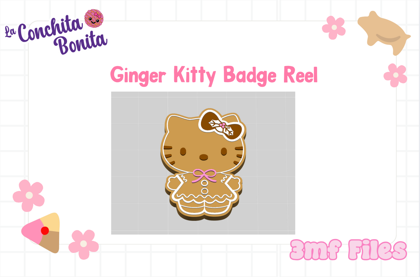 Ginger Kitty Badge Reel