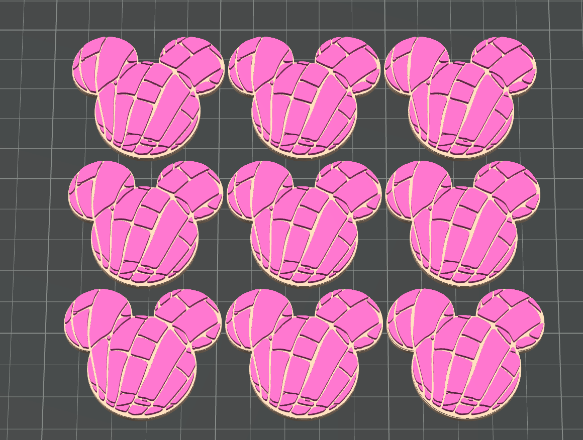 Concha Mouse Badge Reel STL