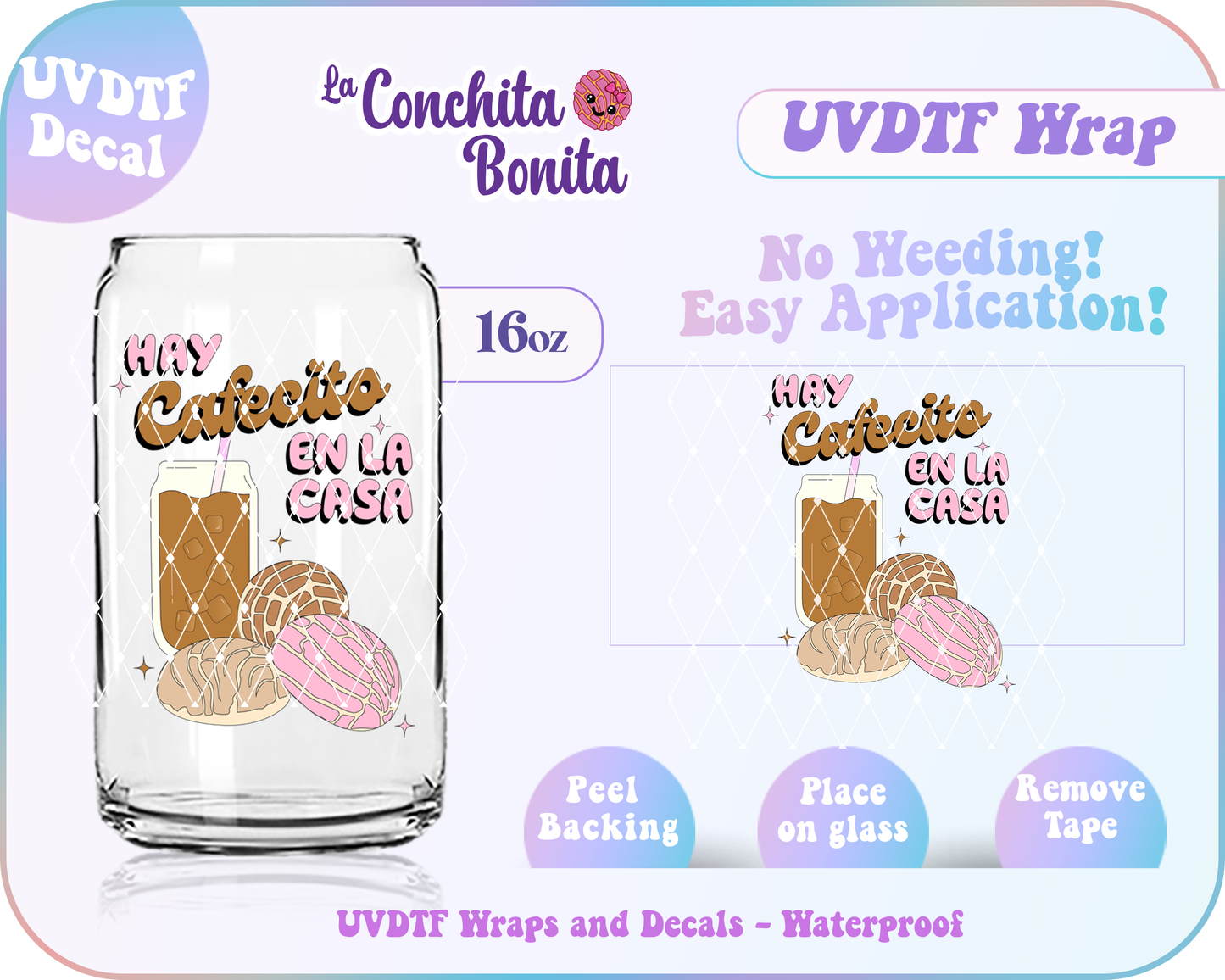 UVDTF Hay Cafecito En La Casa Exclusive Decal
