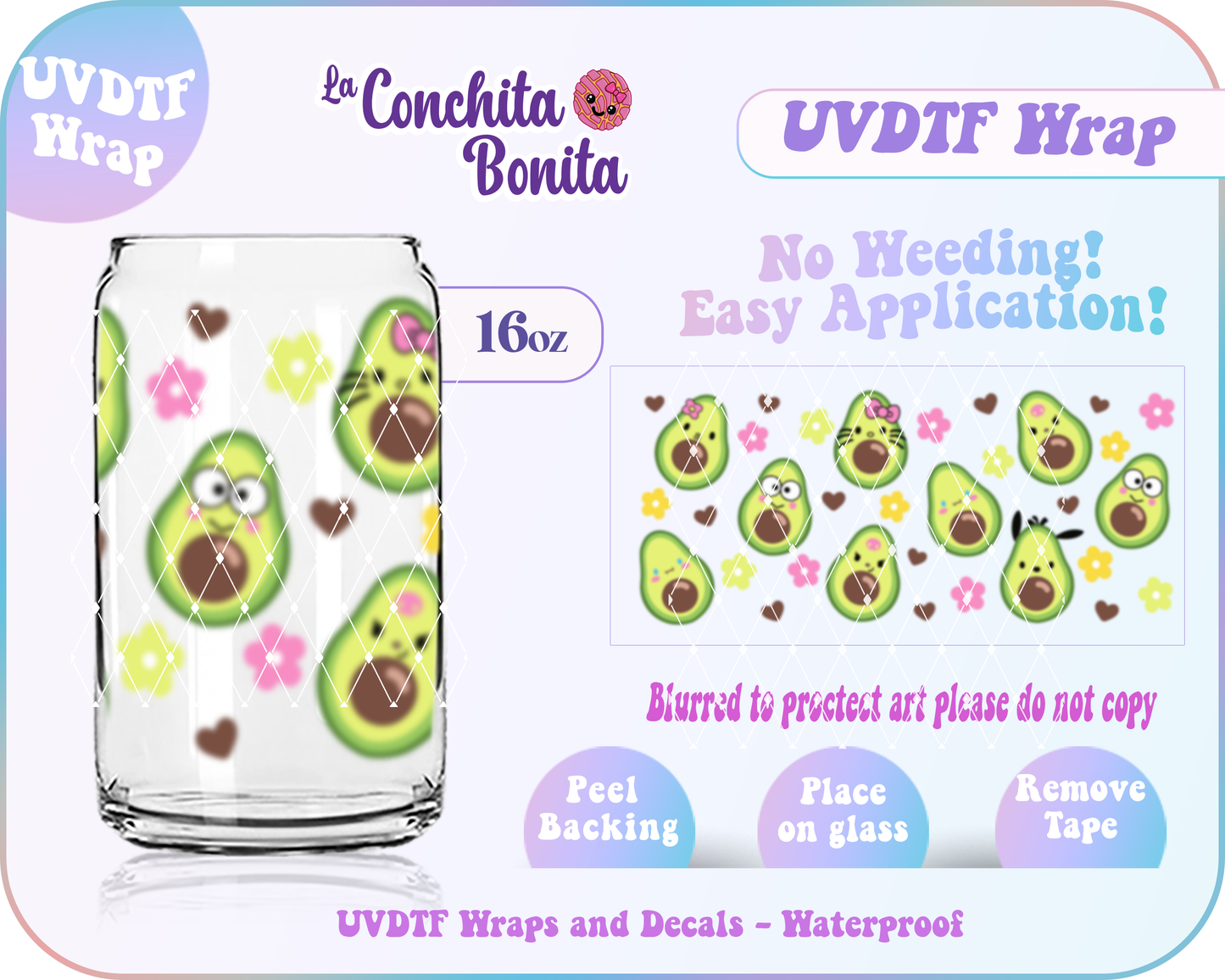 UVDTF Kawaii Avocados