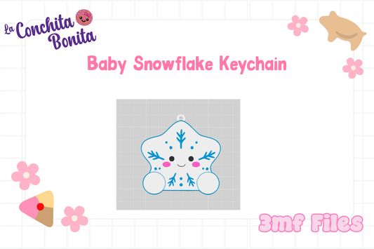 Baby Snowflake Keychain