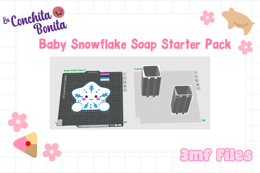 Baby Snowflake Soap Dispenser Holder – Starter Pack 3mf