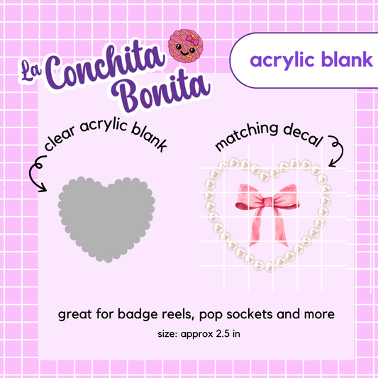 Acrylic Blank - Coquette Bow