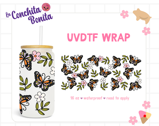 UVDTF Butterflies and Leaves Wrap