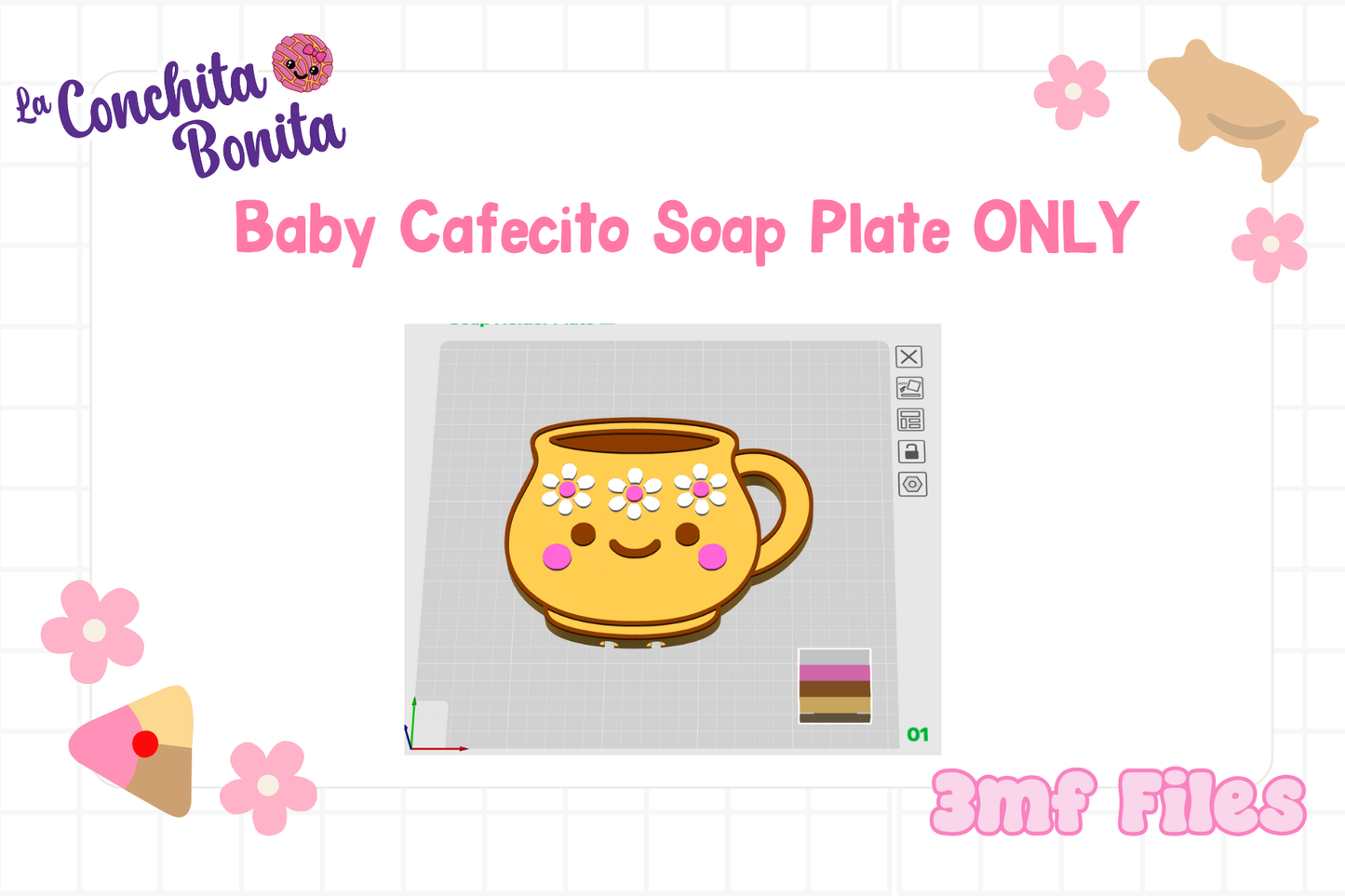 Baby Cafecito Soap Plate ONLY