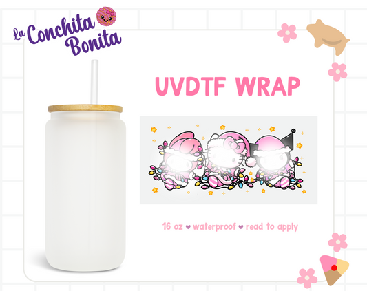 UVTDF Exclusive Pink Xmas Light Girls Wrap