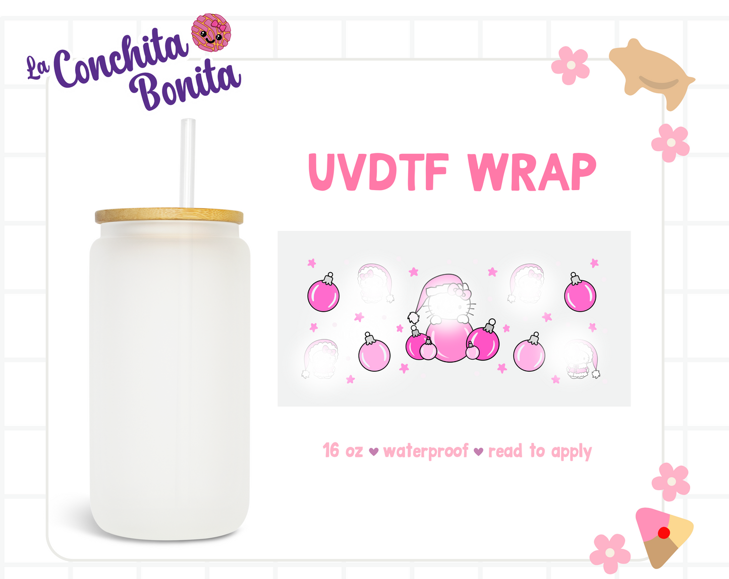 UVTDF Exclusive Xmas Pink Ornament Wrap