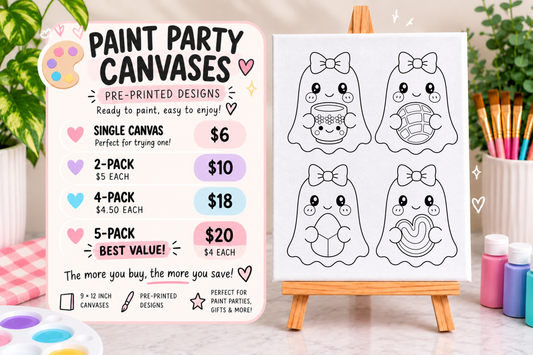 Pan Dulce Ghosts Paint Canvas