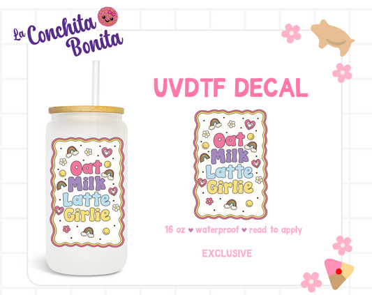 UVDTF Oat Milk Latte Girly Decal
