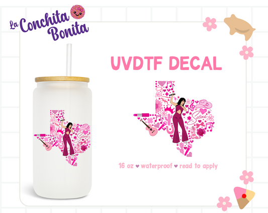 UVDTF Pink Queen of Tejano Decal