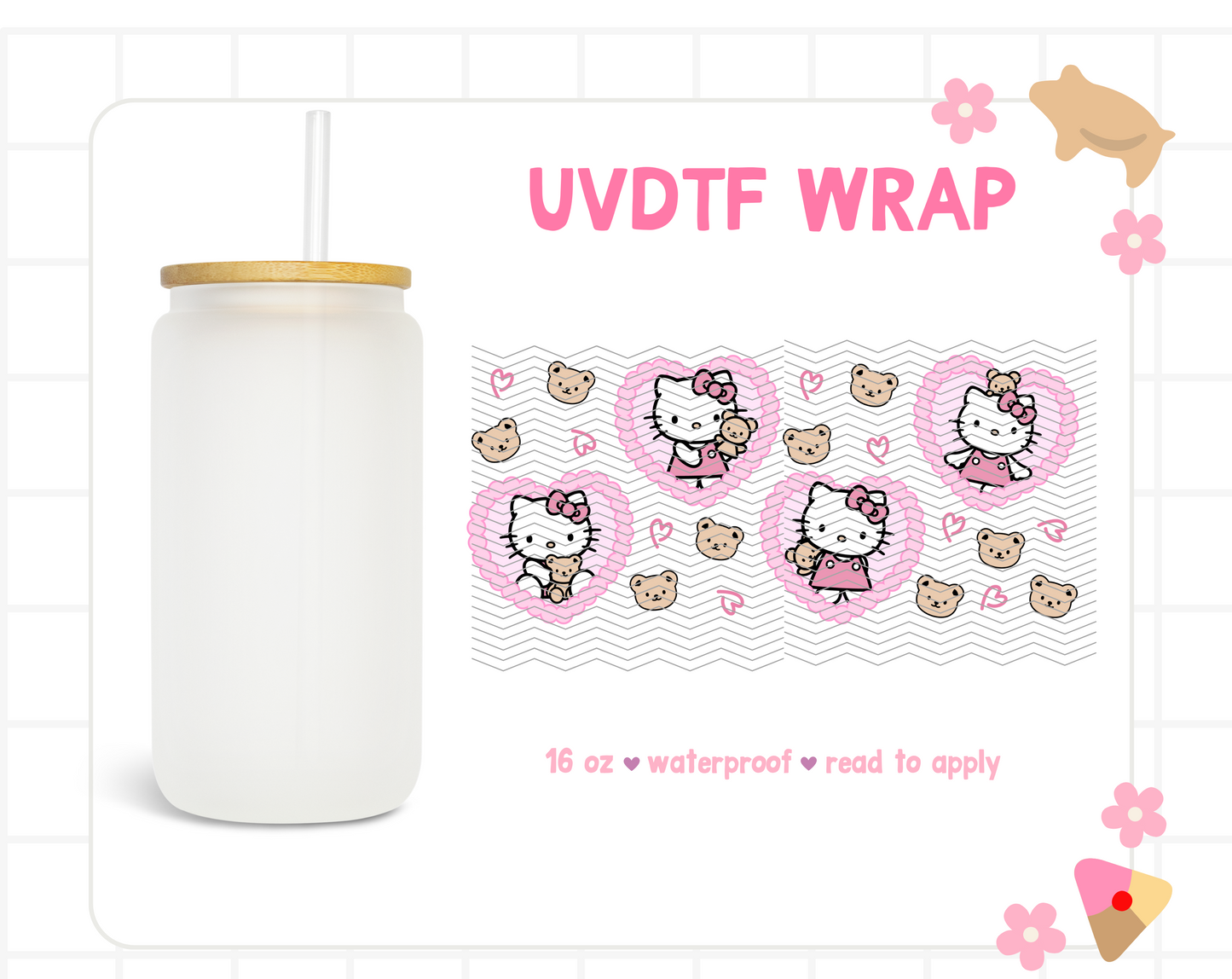 Kawaii Kitty Teddy Bear Wrap
