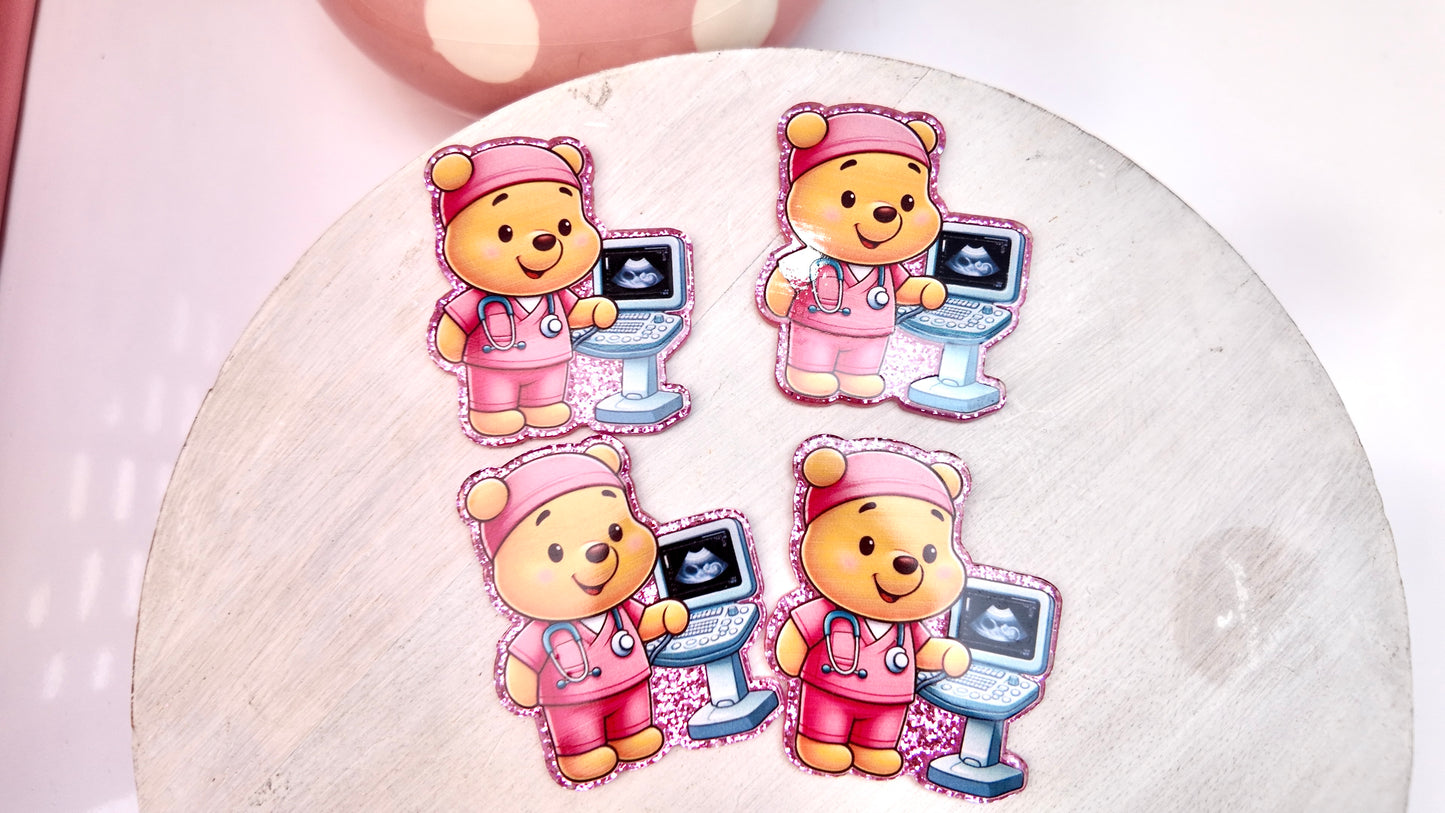 Acrylic Ultrasound Bear - 4 pack