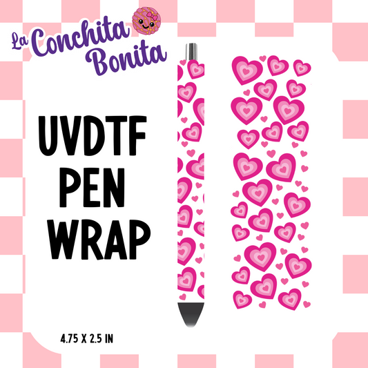 UVDTF Retro Hearts Pen Wrap