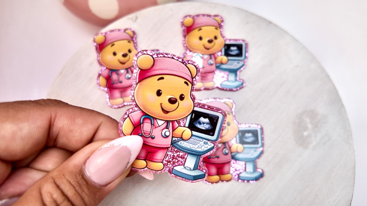 Acrylic Ultrasound Bear - 4 pack