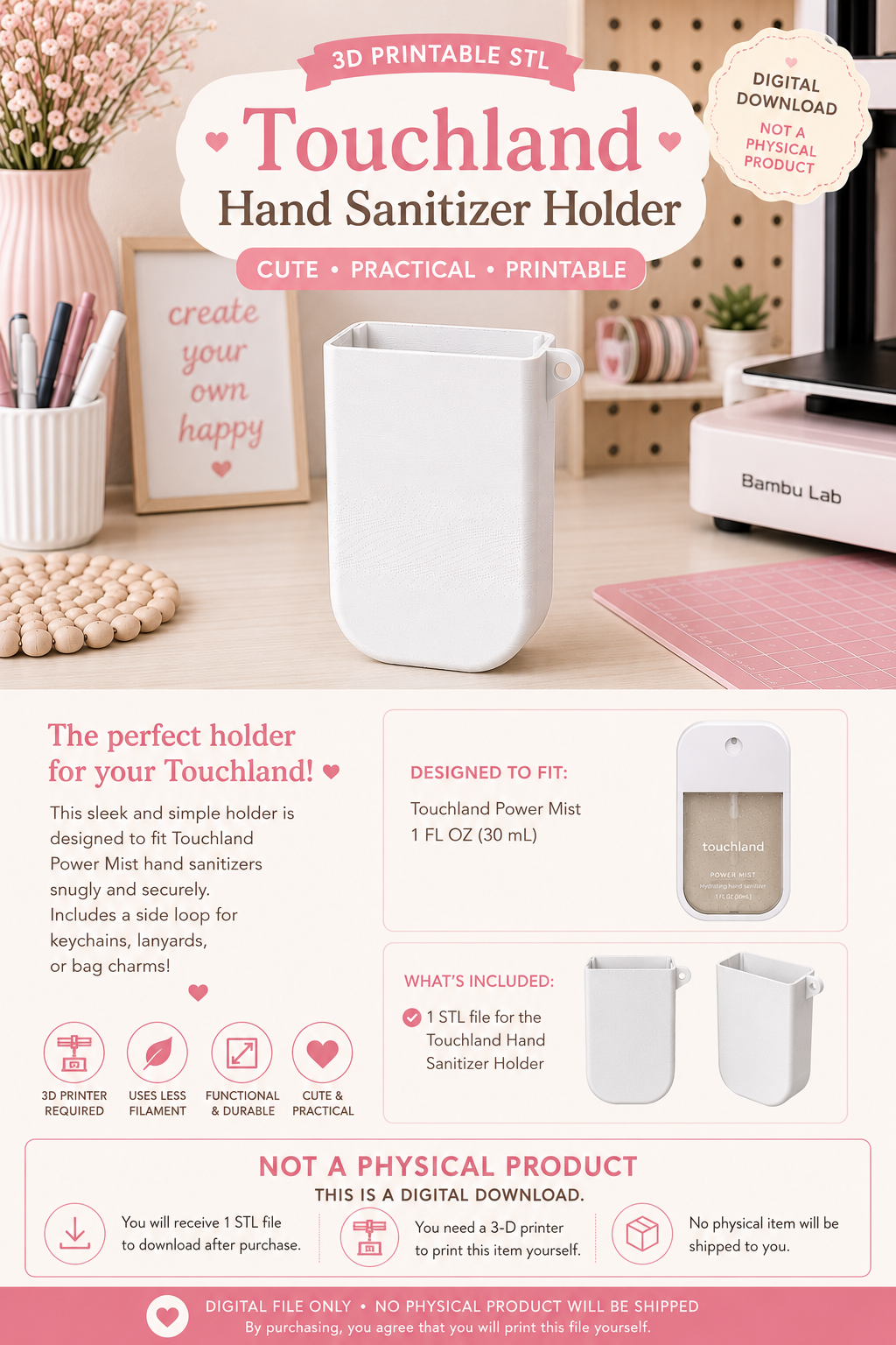 Touchland Blank Case STL