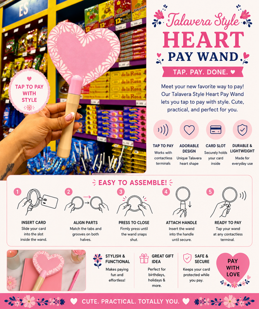 Talavera Heart Pay Wand