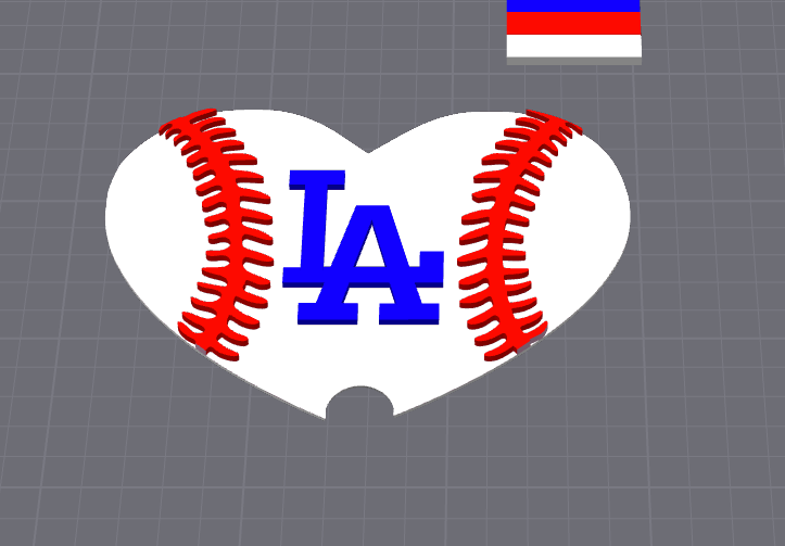 LA Baseball Heart Pay Wand STL