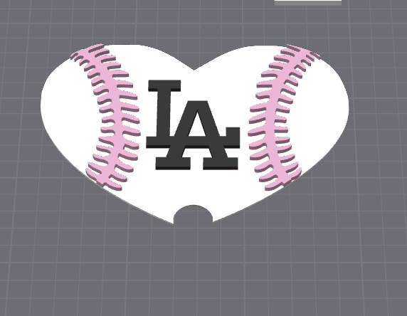 LA Baseball Heart Pay Wand STL
