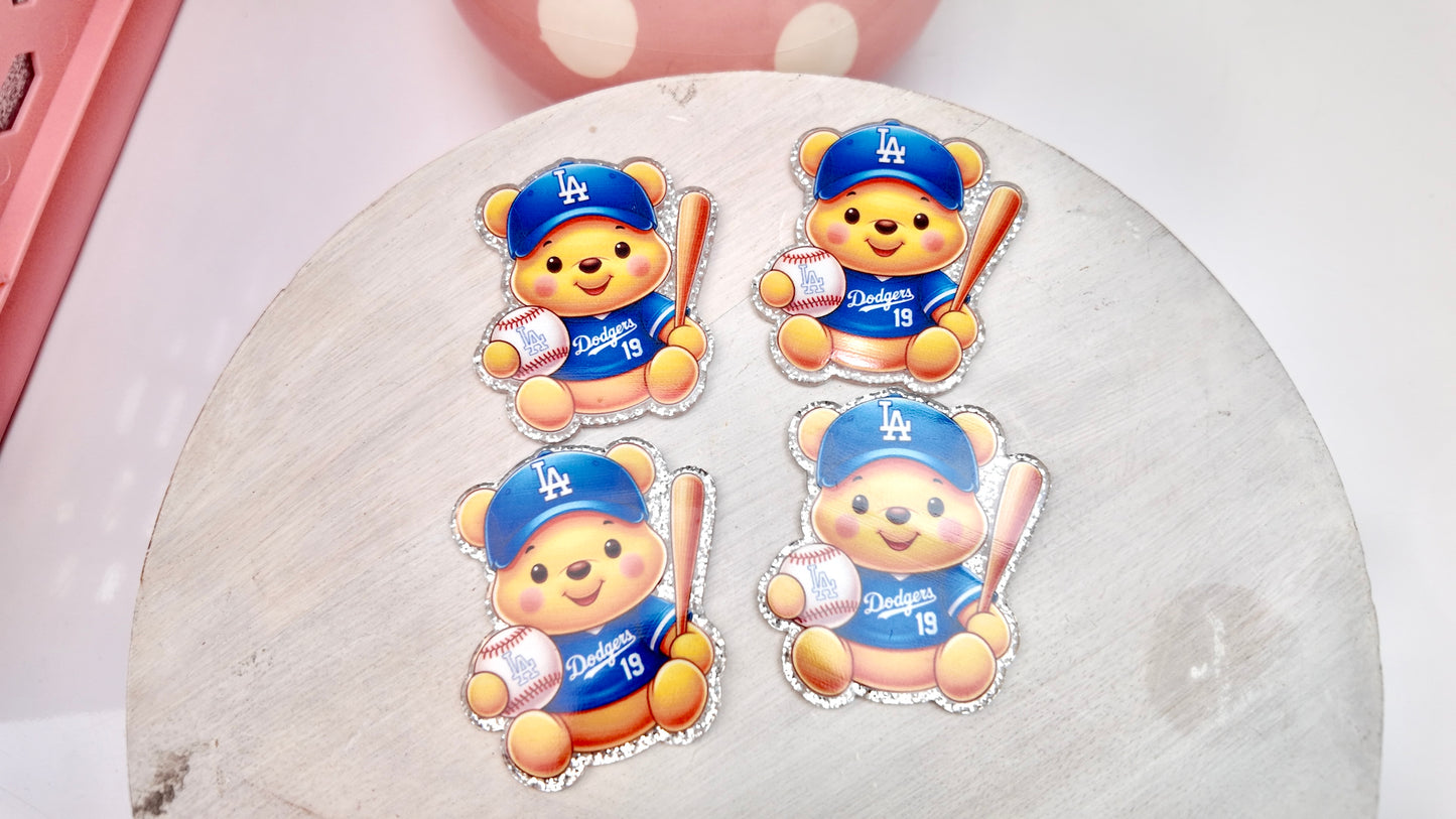 Acrylic Baseball Bear - 4 pack