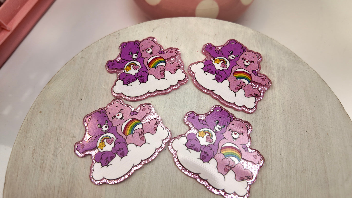 Acrylic Cute Pastel Bears - 4 pack