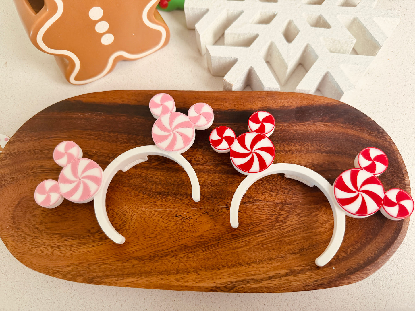 Candy Cane Mouse Headband -