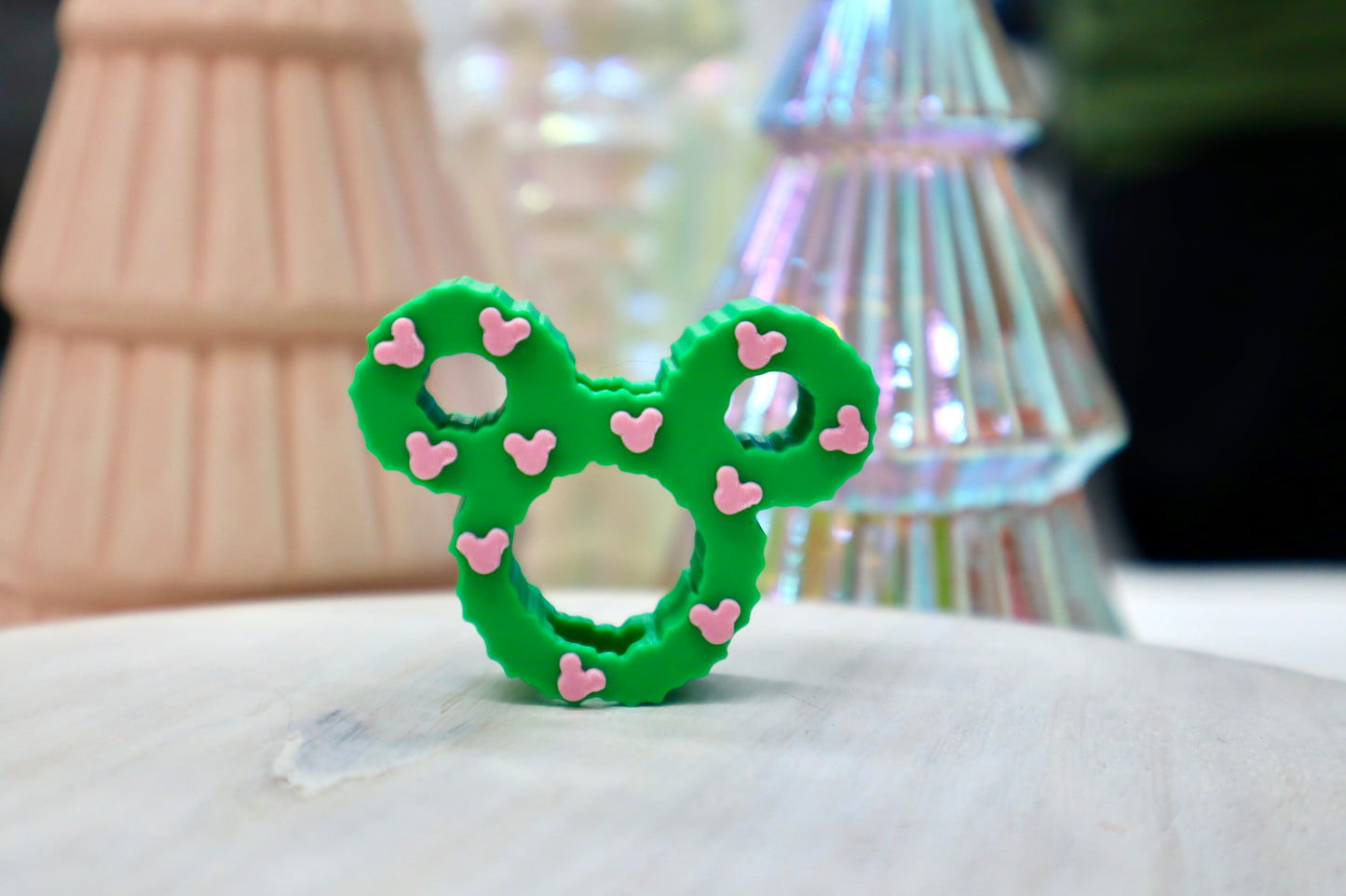 Green Mouse Straw Toppers