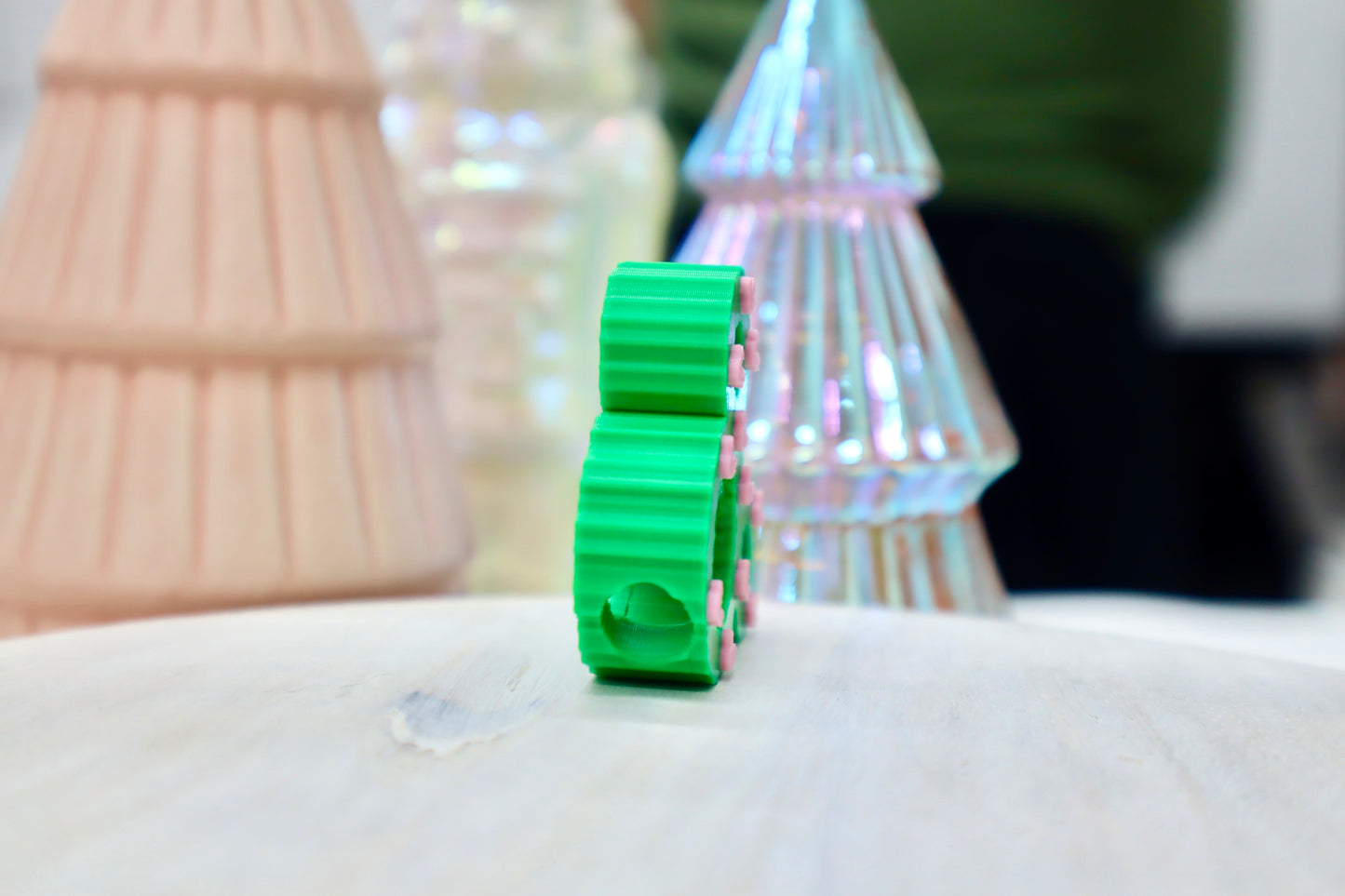 Green Mouse Straw Toppers