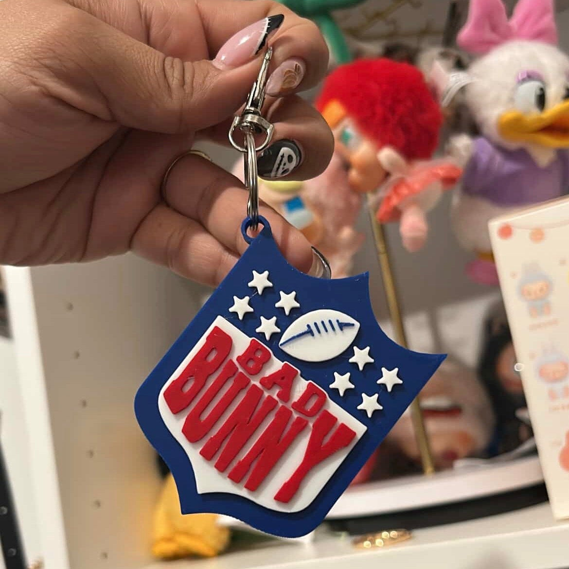 3D BB Football Keychain