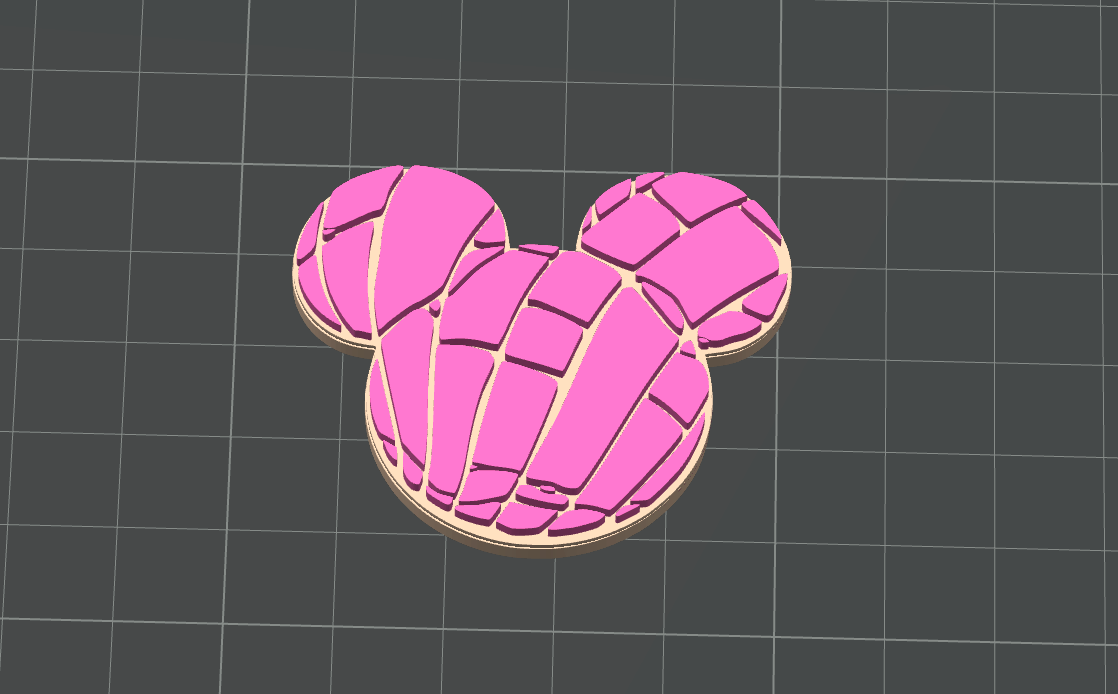 Concha Mouse Badge Reel STL