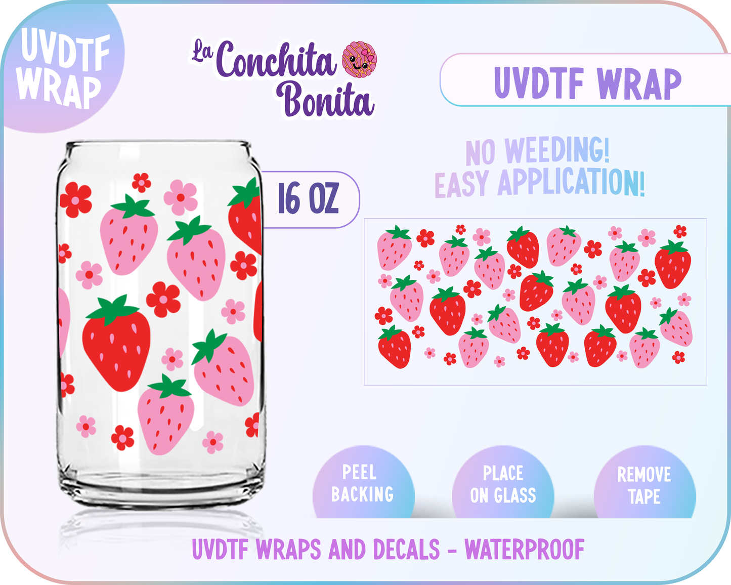 UVDTF Strawberry Girl Wrap